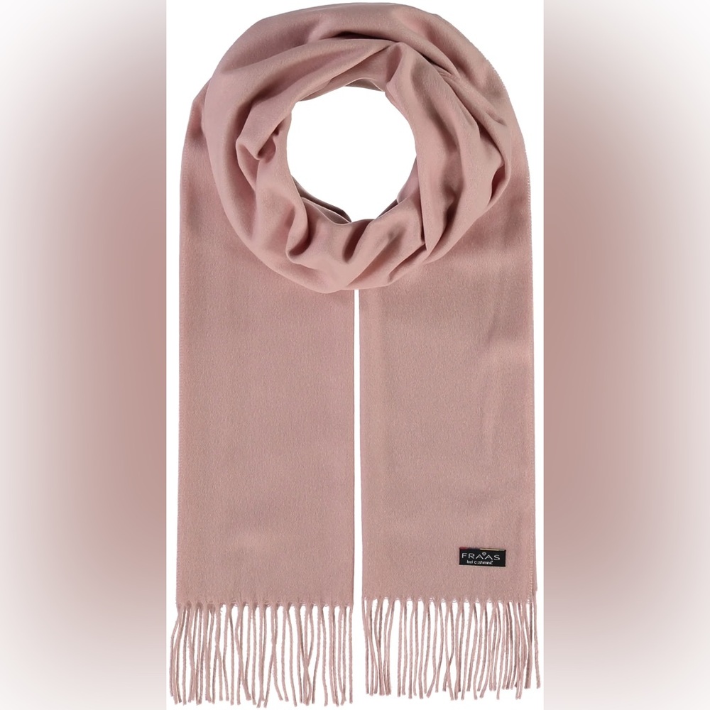 V.FRASS Essential Solid over-sized Cashmink scarf. Rose color. - Picture 1 of 5
